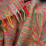 Stunning Victorian Paisley Woollen Shawl - DEtail View - 3