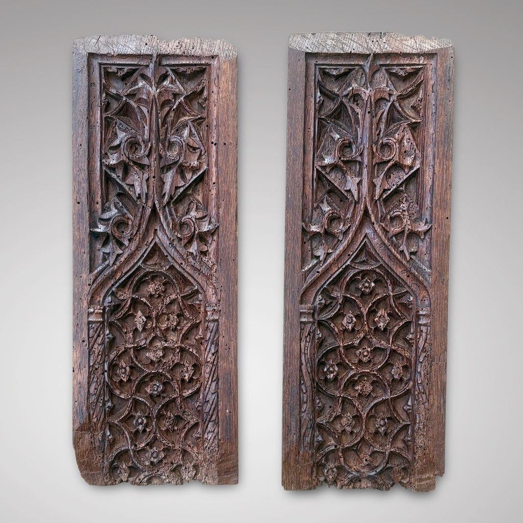 Pair of 16th Century Oak Panels - Main View - 1