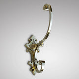 Set of Three Antique Brass Hat & Coat Hooks - Main View - 2