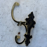 Set of three Antique Brass Hat & Coat Hooks - Back Detail View - 4