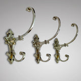 Set of Three Antique Brass Hat & Coat Hooks - Main View - 1