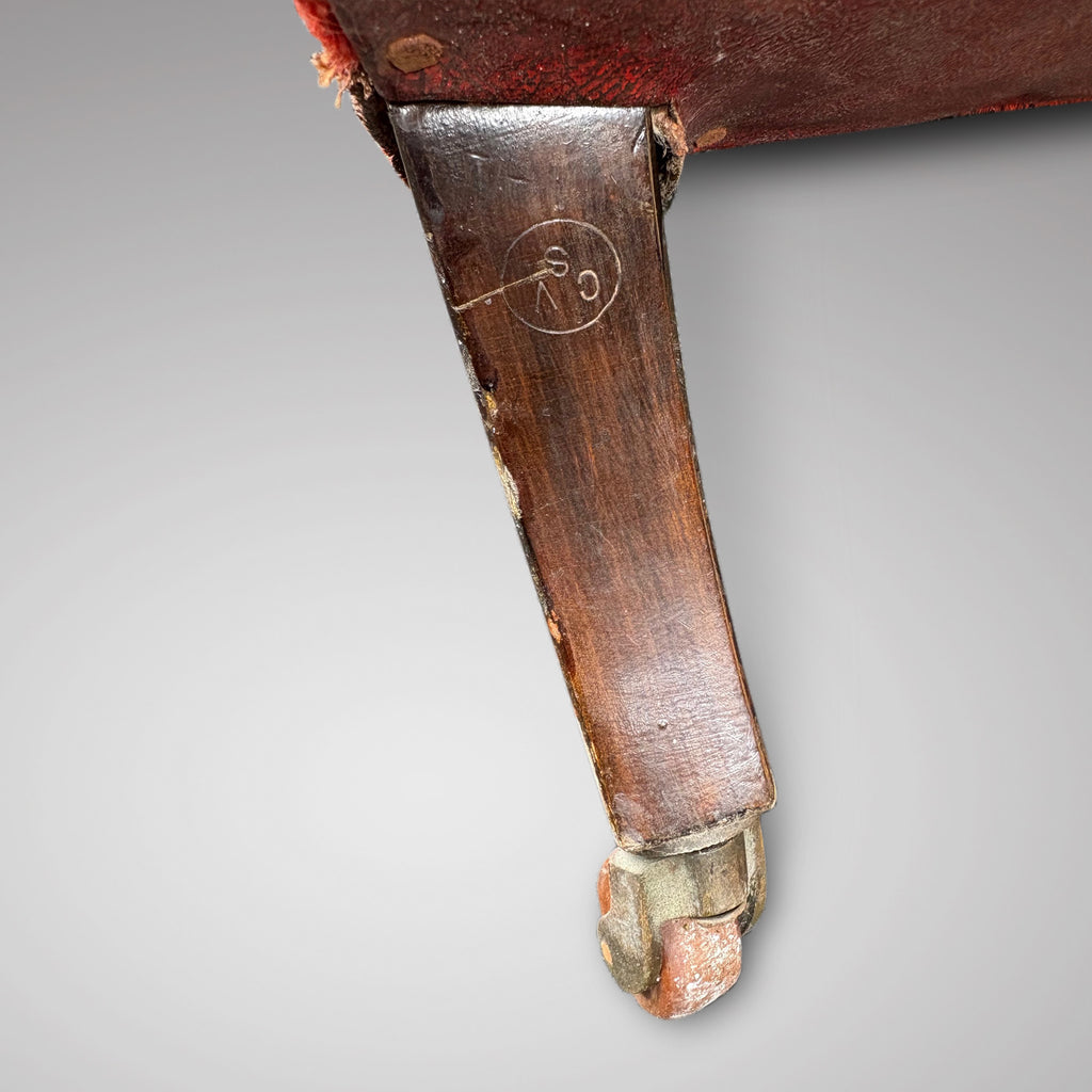 Antique Cornelius V Sith Armchair for restoration - Makers Stamp View - 6