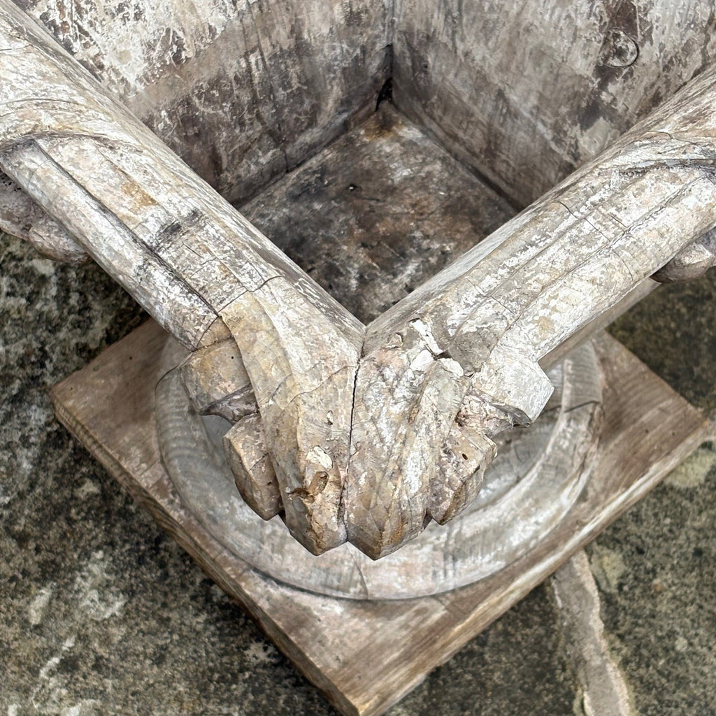 Regency Wooden Lime Washed Planter