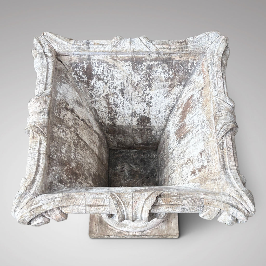 Regency Wooden Lime Washed Planter