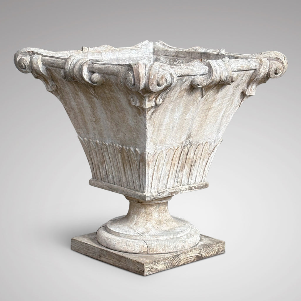 Regency Wooden Lime Washed Planter