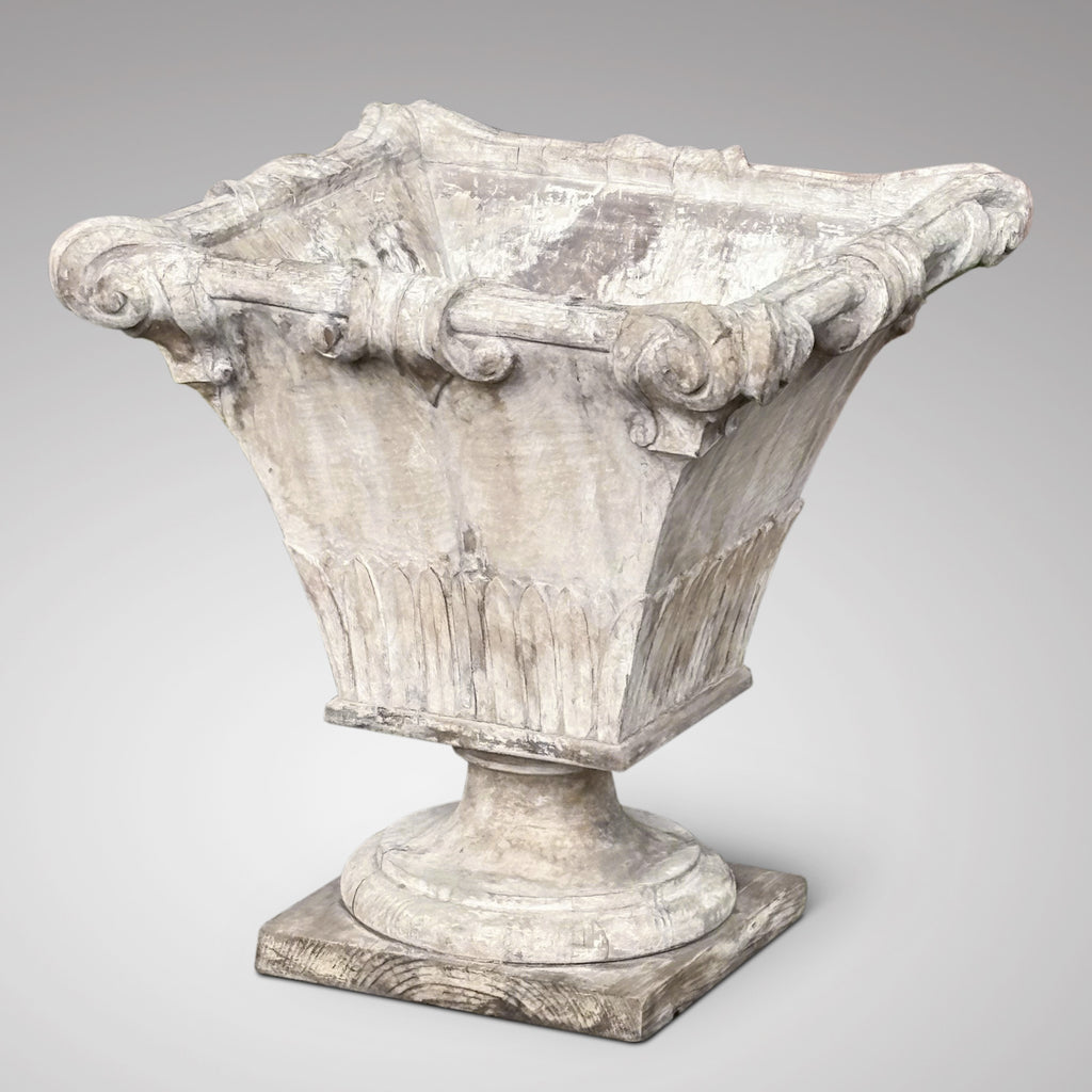 Regency Wooden Lime Washed Planter