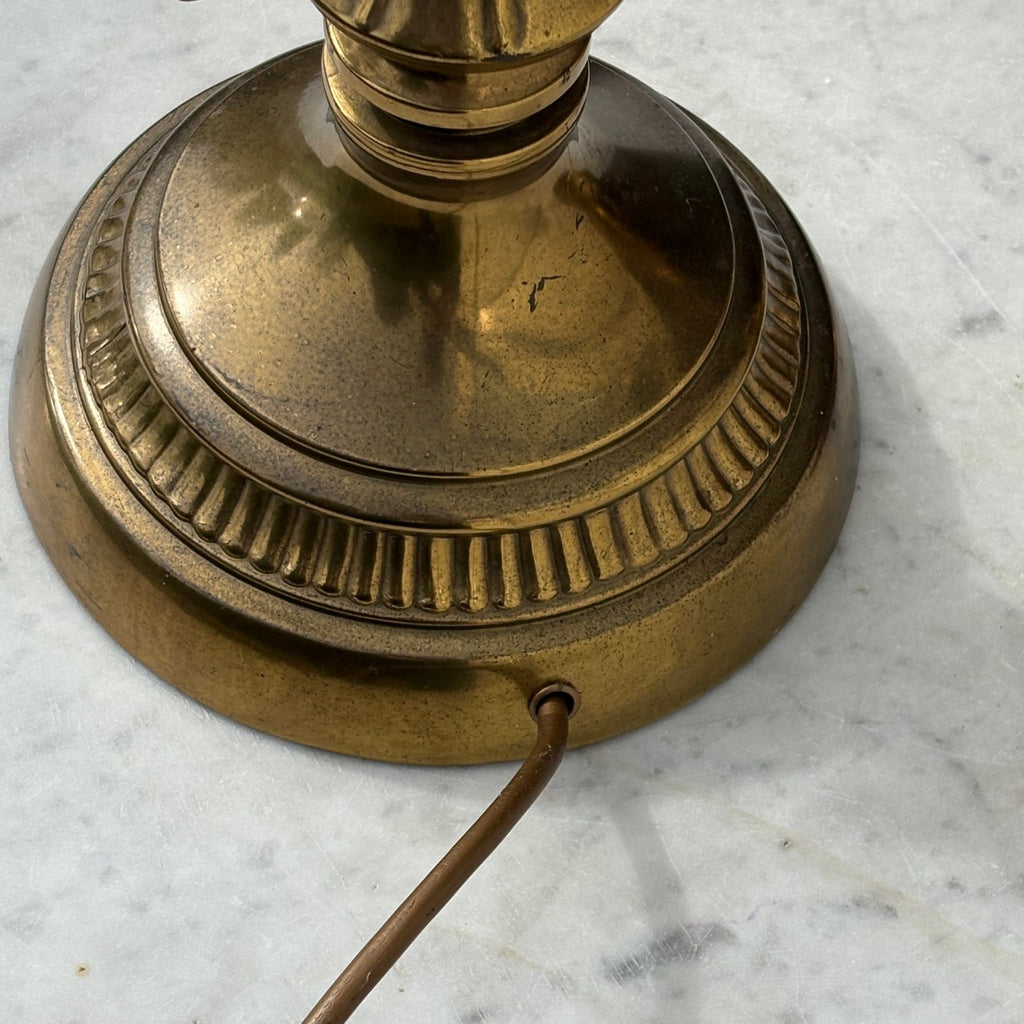 Pair of Vintage Brass Twin Arm Table Lamps - Detail View - 4