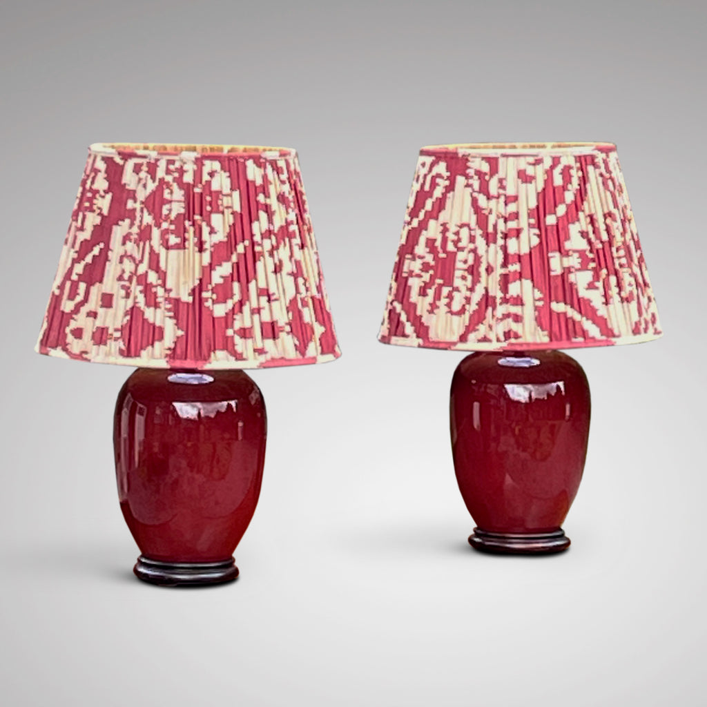 Pair of Chinese Sang Du Boef Table Lamps - Main View - 1