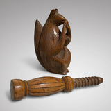 Antique Fruitwood Squirrel Nutcracker - Main View - 2