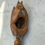 Antique Fruitwood Squirrel Nutcracker - Detail View - 3