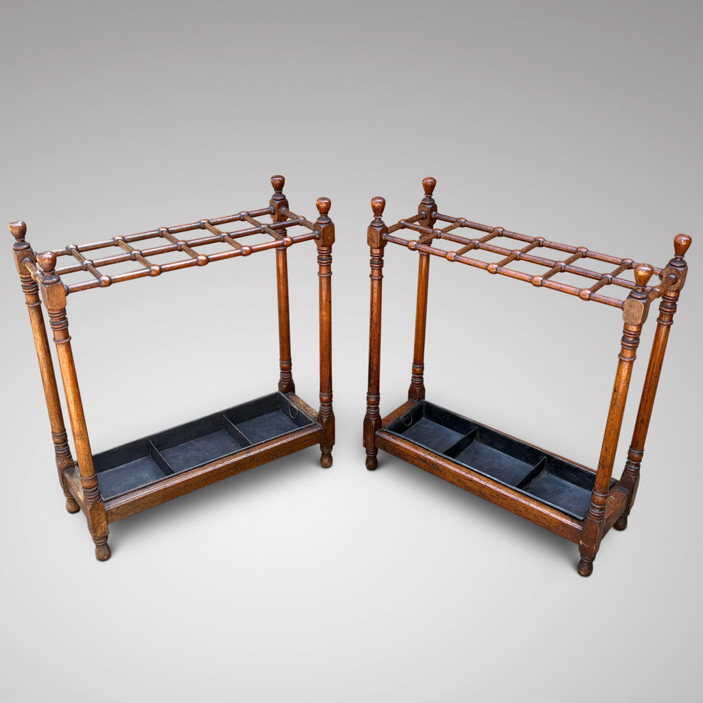 Pair Edwardian Country House Stick Stands - Main View - 4
