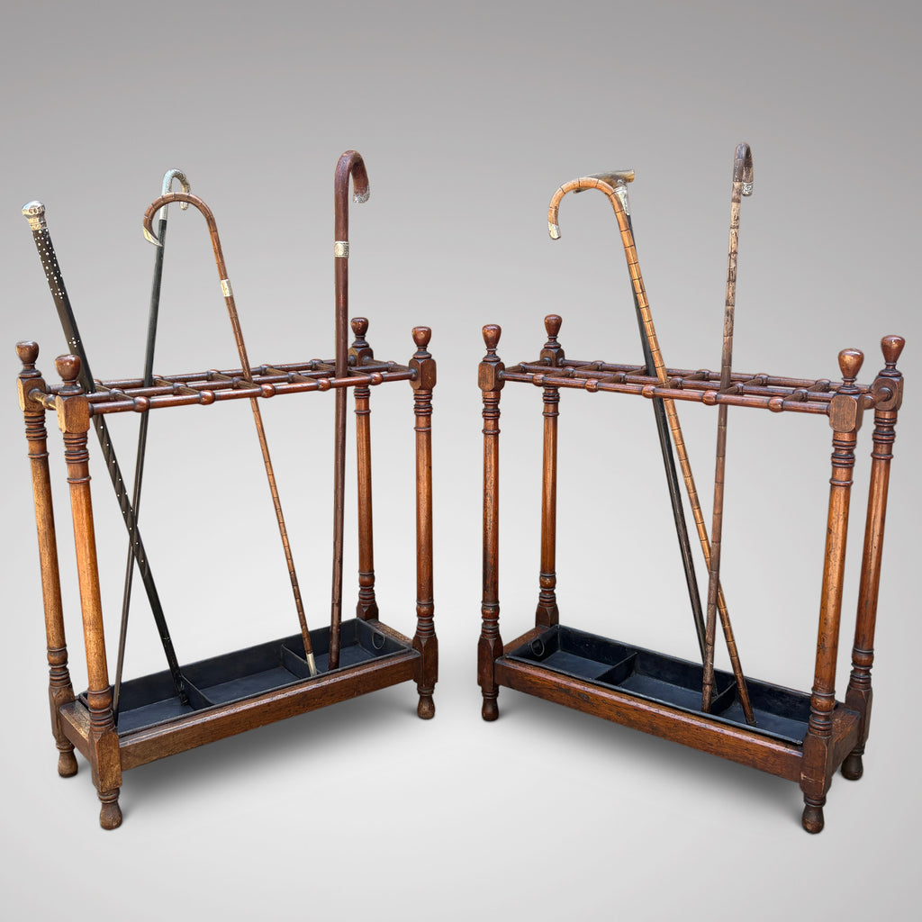Pair of Edwardian Country House Stick Stands - Main View - 1