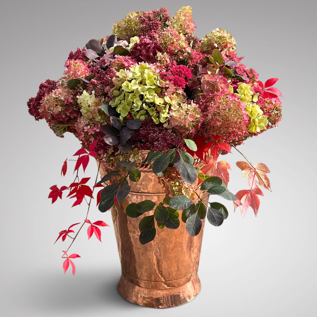 Antique Copper French Grape Hod - Main View - 2