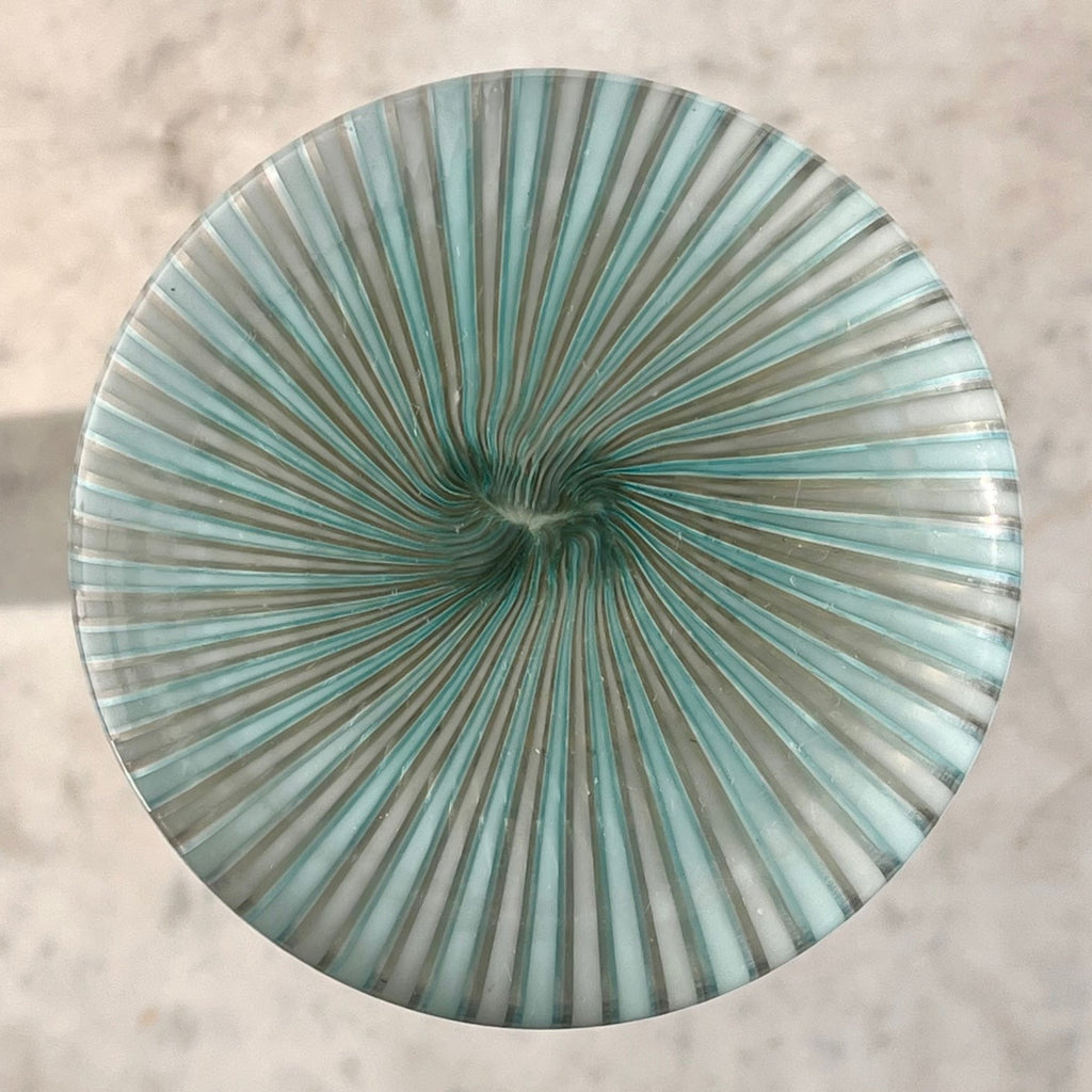 Vintage Art Glass Waisted Vase - Detail View - 3