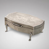 Art Deco Period Silver Jewellery Box - Back View - 3