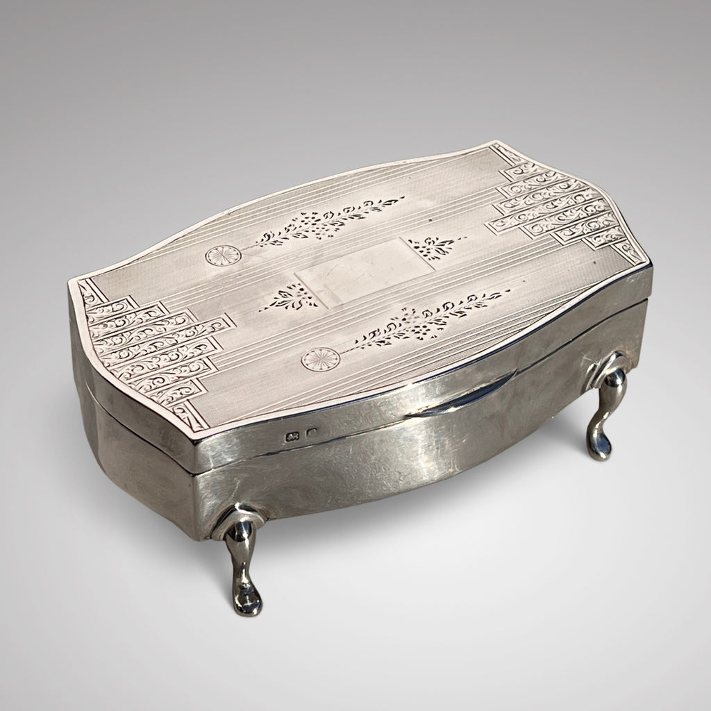 Art Deco Period Silver Jewellery Box - Main View - 1