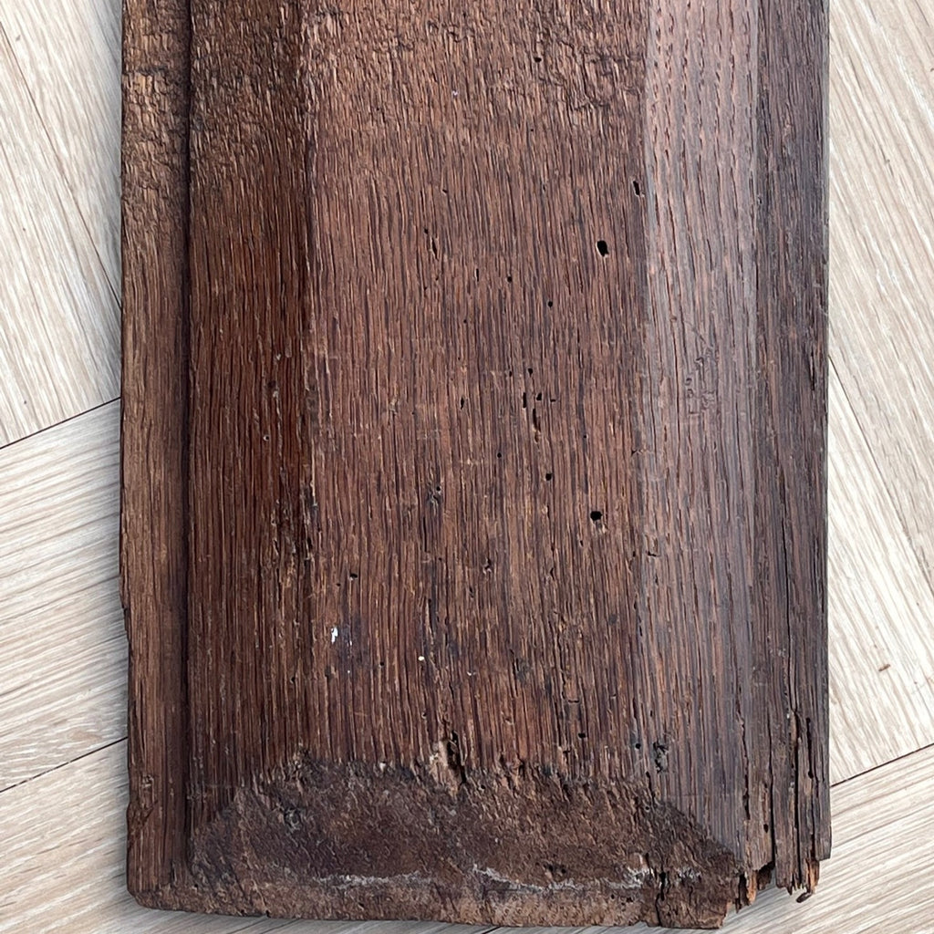 16th Century Carved Oak Panel - Back Detail View -6