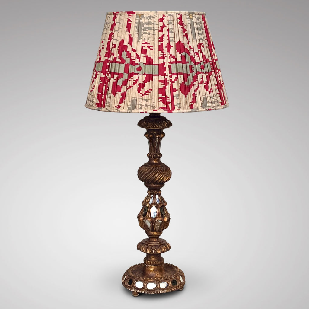 Antique Italian Baroque Style Mirrored Table Lamp - Main View - 1