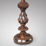 Antique Italian Baroque Style Mirrored Table Lamp - Detail View - 3