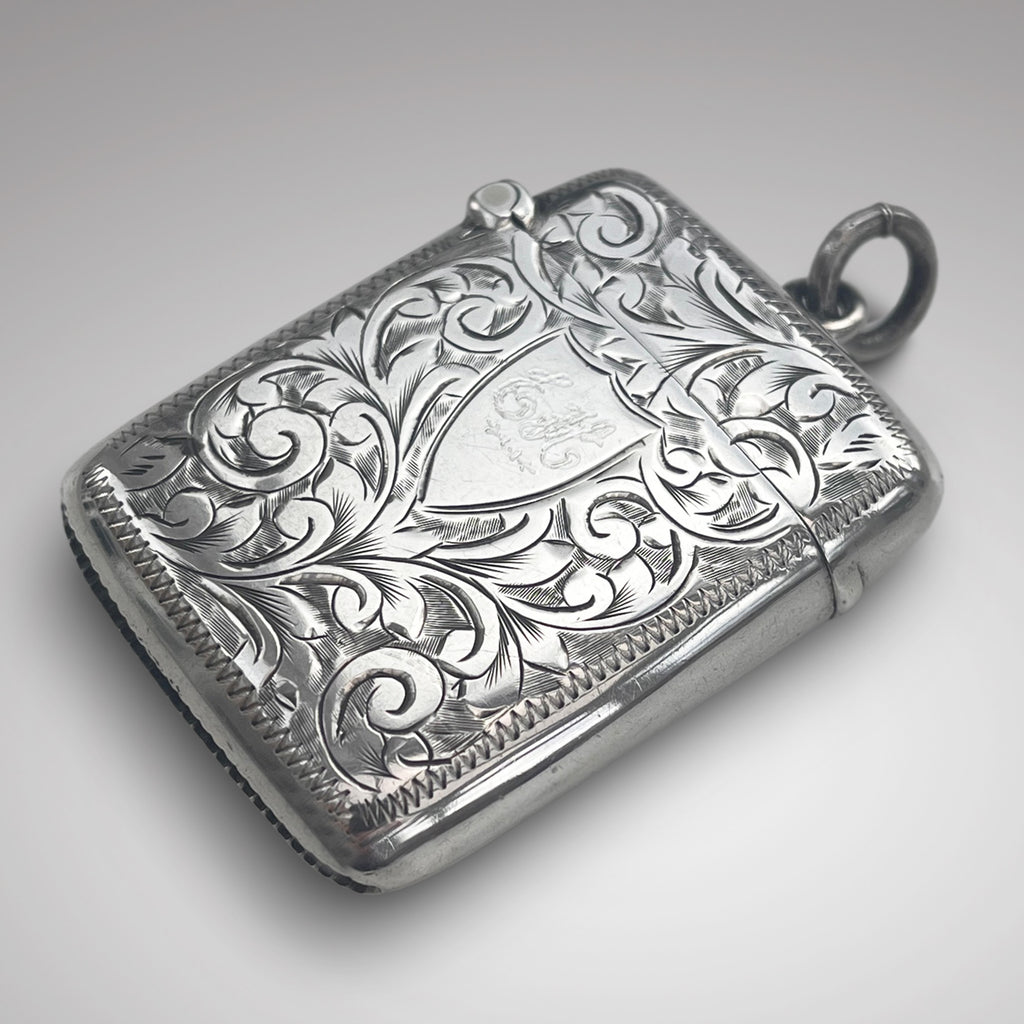 Edwardian Silver Vesta Case - Main View - 1