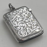 Edwardian Silver Vesta Case - Back View - 4