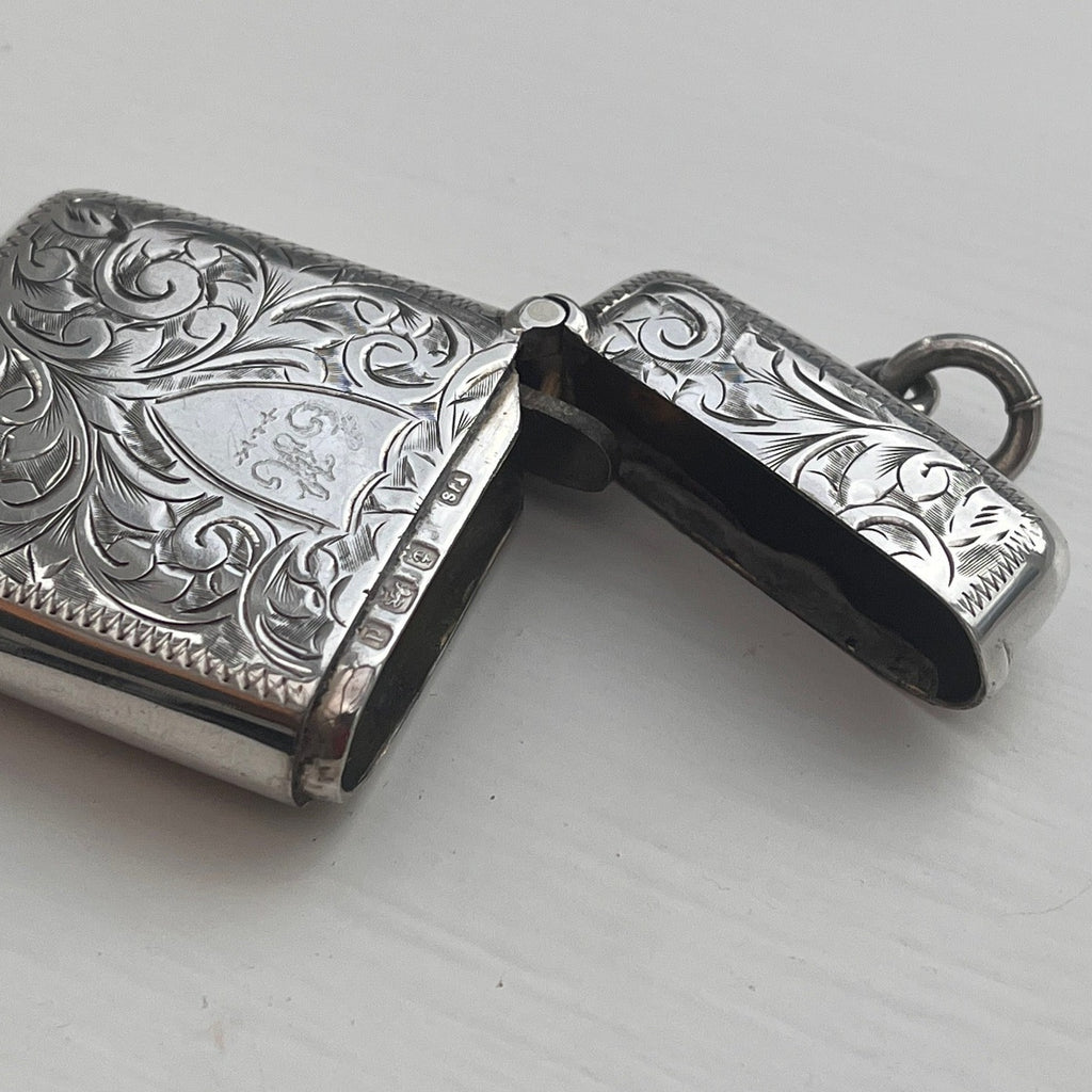 Edwardian Silver Vesta Case - Detail View - 5