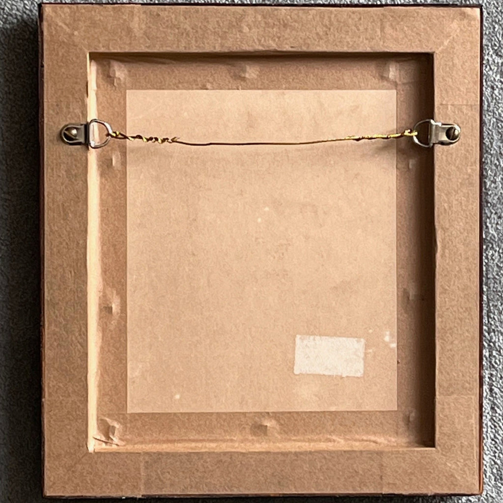 Victorian Watercolour in Rosewood Frame - Back View - 3