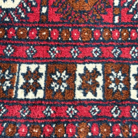 Stunning Old Hand Woven Wool Baluch Rug - Detail View - 3