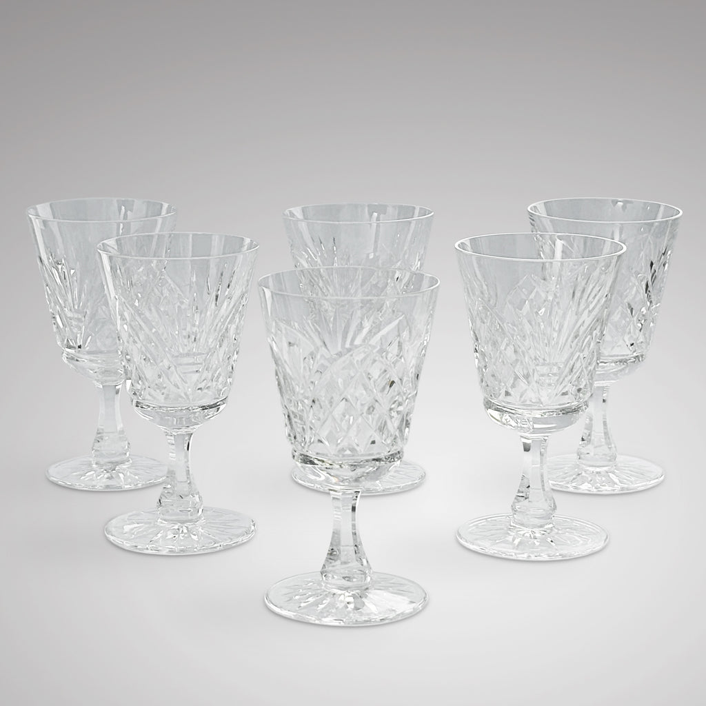 Set of 6 Vintage Royal Brierley Lead Crystal Port Glasses - Main View - 1