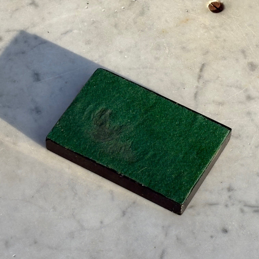 Victorian Ashford Marble Pietra Dura Desk Weight - Back View - 4