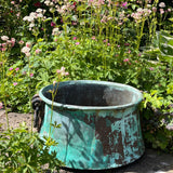 Large 19th Century Verdigris Copper Pot - Main View - 1