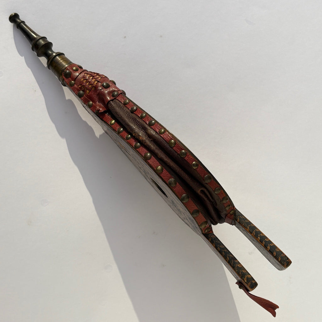 Pair of Antique Bellows with Shepherd Boy Decoration - Side View - 5