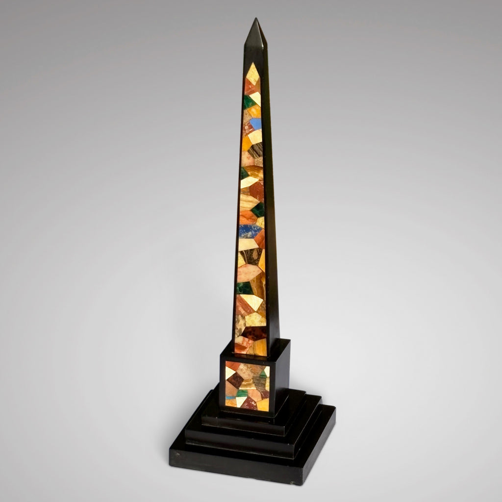 A 19th Century Ashford Marble Pietra Dura Obelisk - Main View - 3