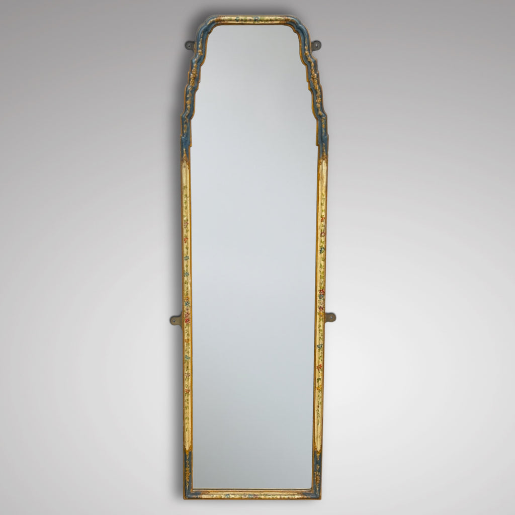 1930s Lacquered Floral Mirror - Main View - 1
