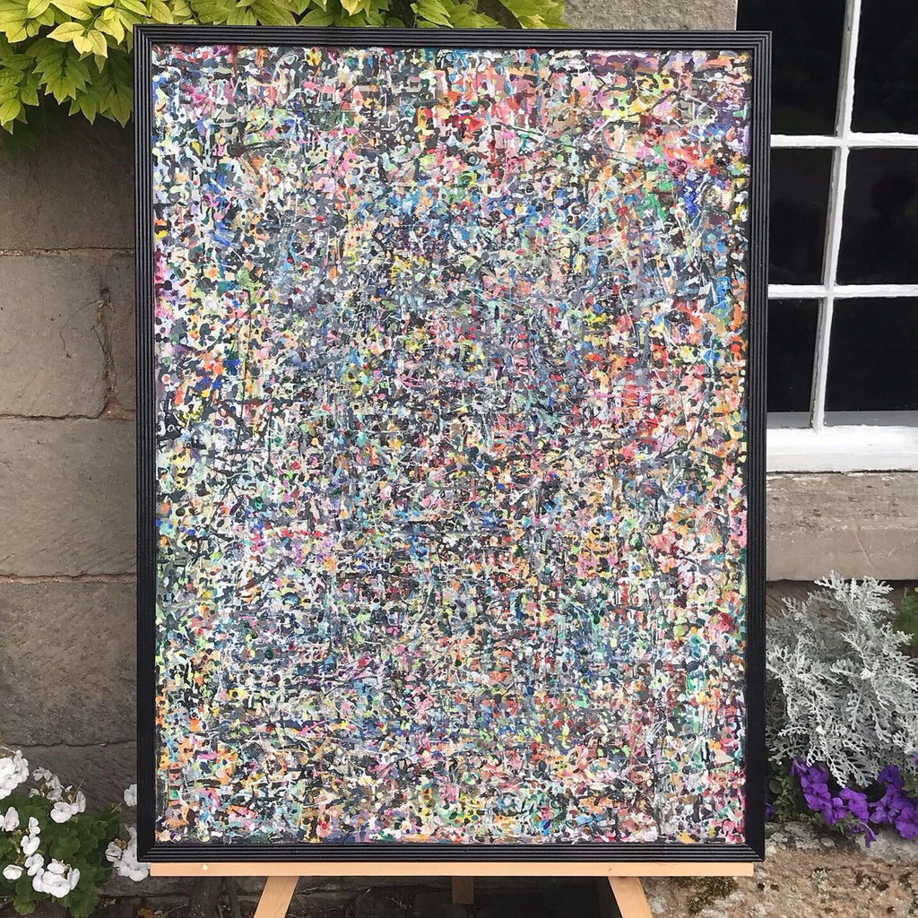 Decorative Mixed Media Abstract Painting - Main View - 1