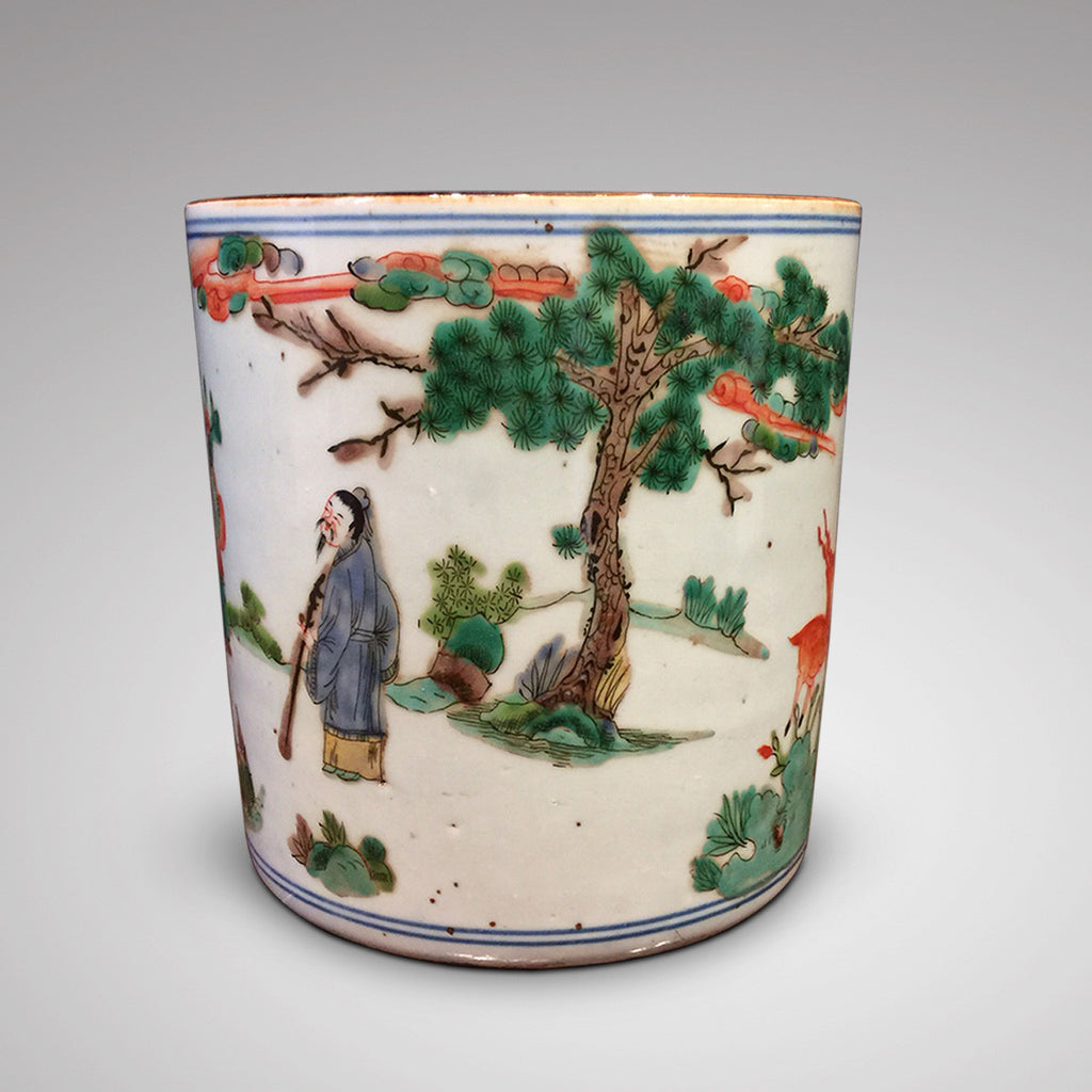 19th Century Chinese Brush Pot - Hobson May Collection - 4