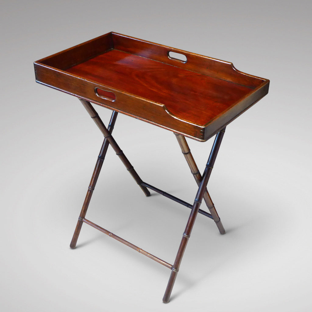 19th Century Mahogany Butler's Tray -Side View One