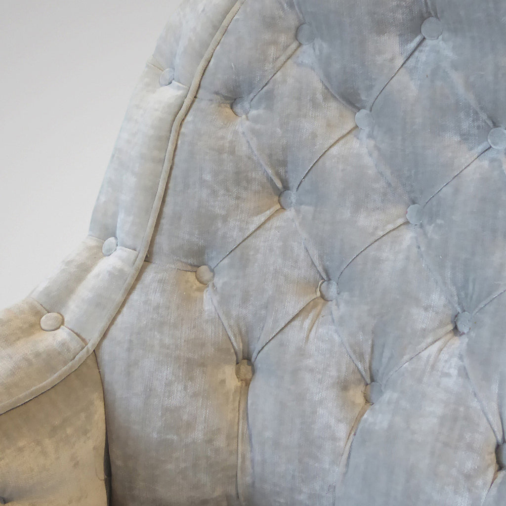 19th Century Buttoned Armchair -Detail View of seat -4
