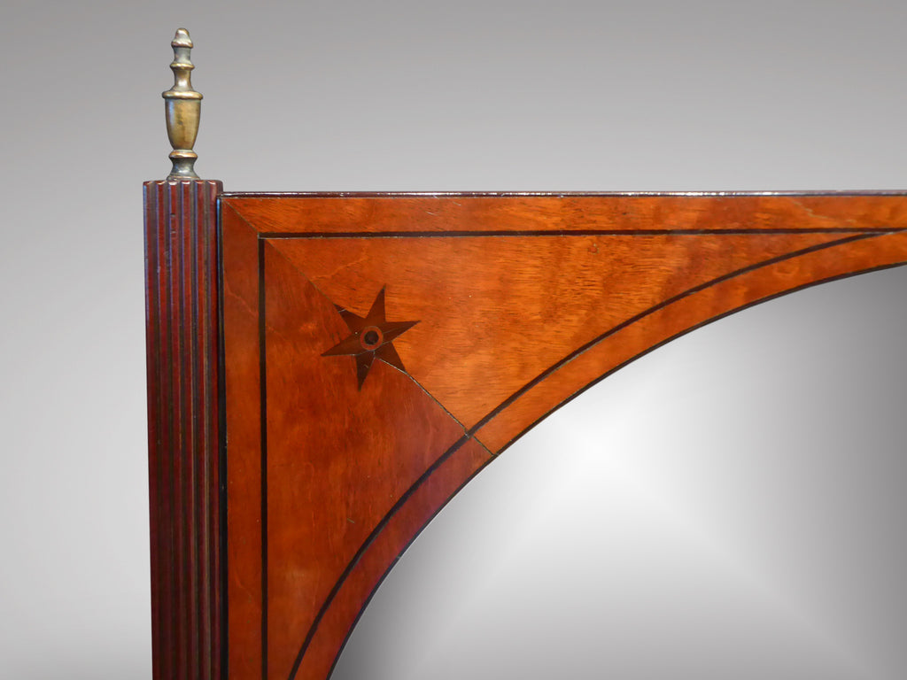 Regency Mahogany Dressing Mirror - Corner Detail View