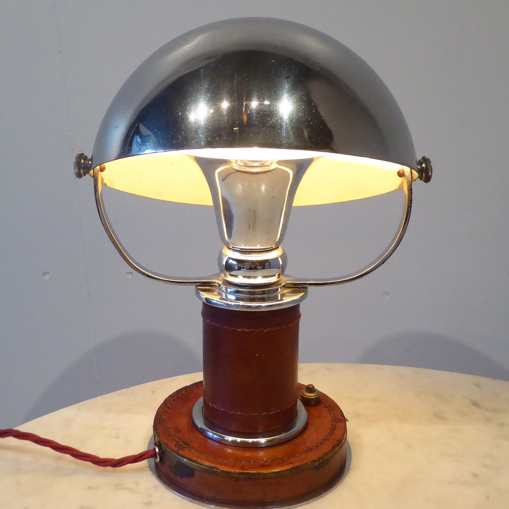 Art Deco Desk Lamp - Front View Lit-3