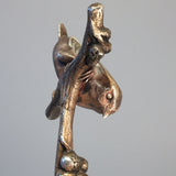 Art Deco Silvered Bronze Wren - Top View -1