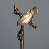 Art Deco Silvered Bronze Wren - Top View -2