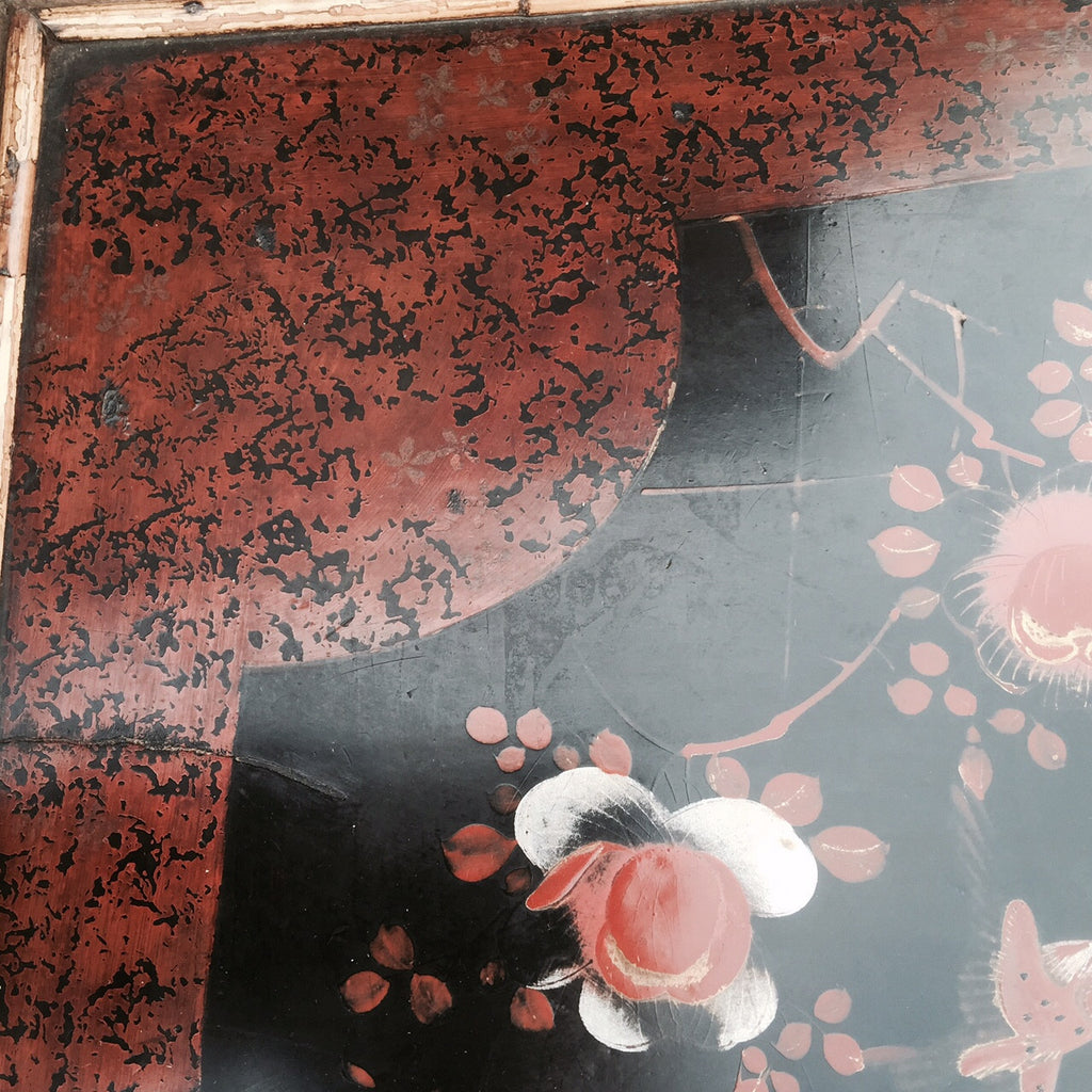 Victorian Bamboo Side Table- Top Detail View-6