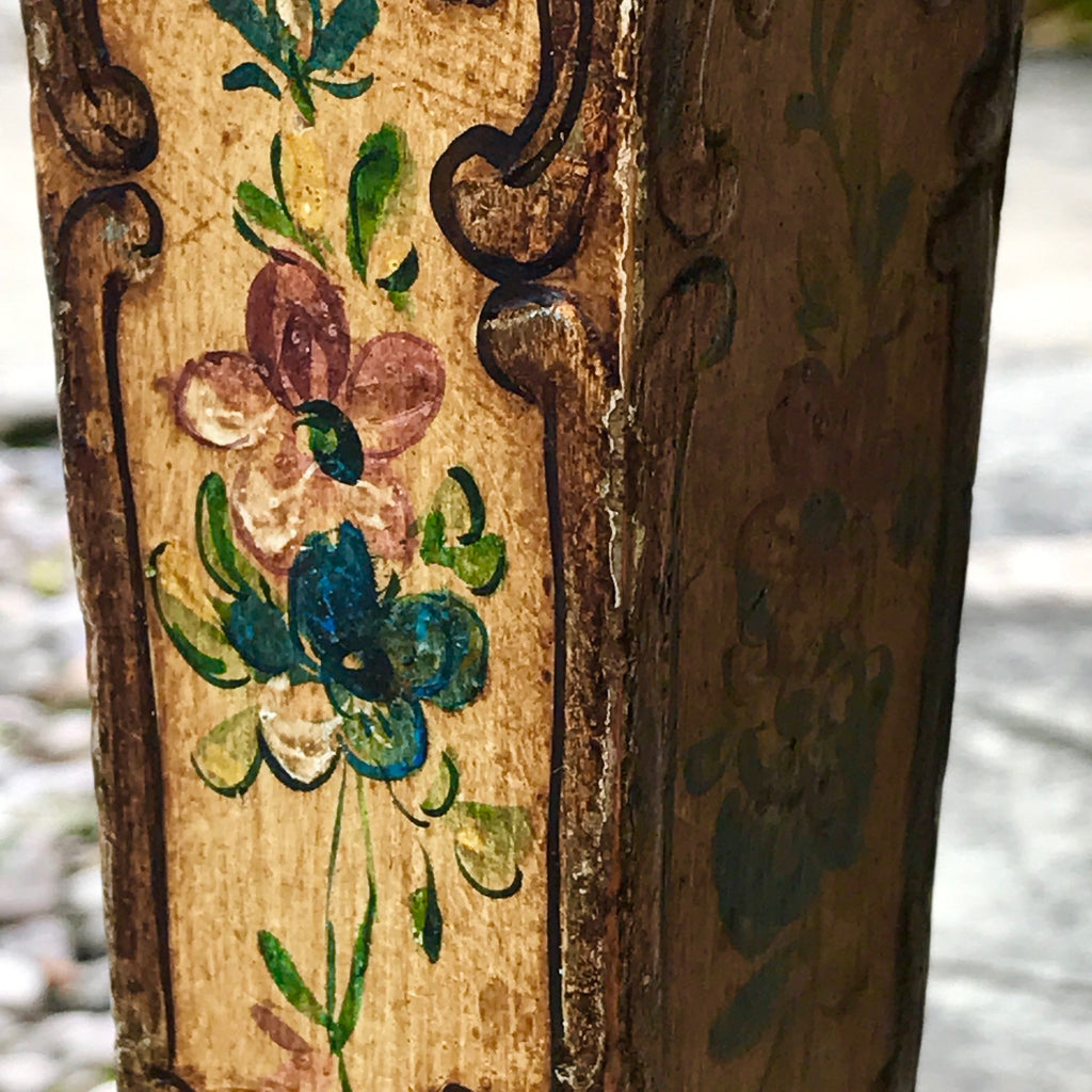 19th Century Stool in Original Paint - Leg Detail View - 2