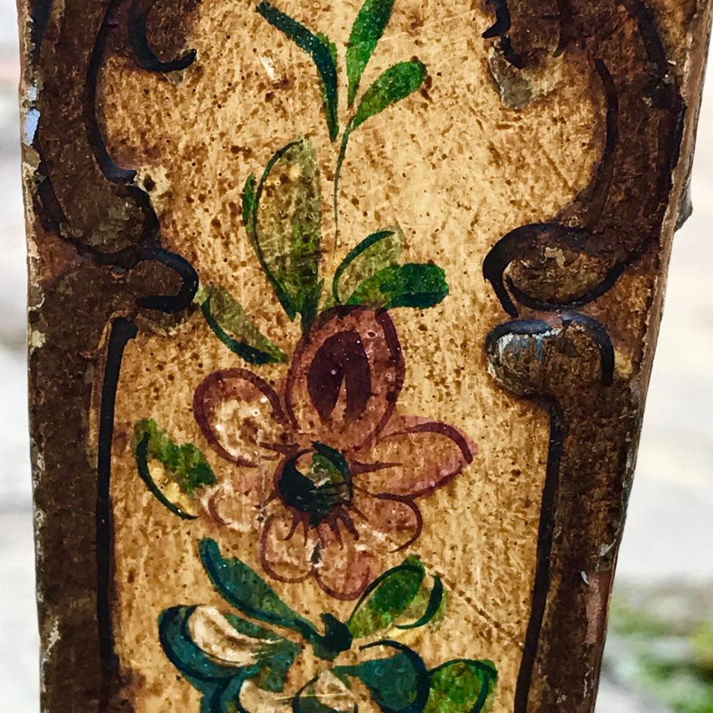 19th Century Stool in Original Paint - Leg Detail View - 3