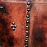 Antique Leather Covered Umbrella Stand - Detail View - 4