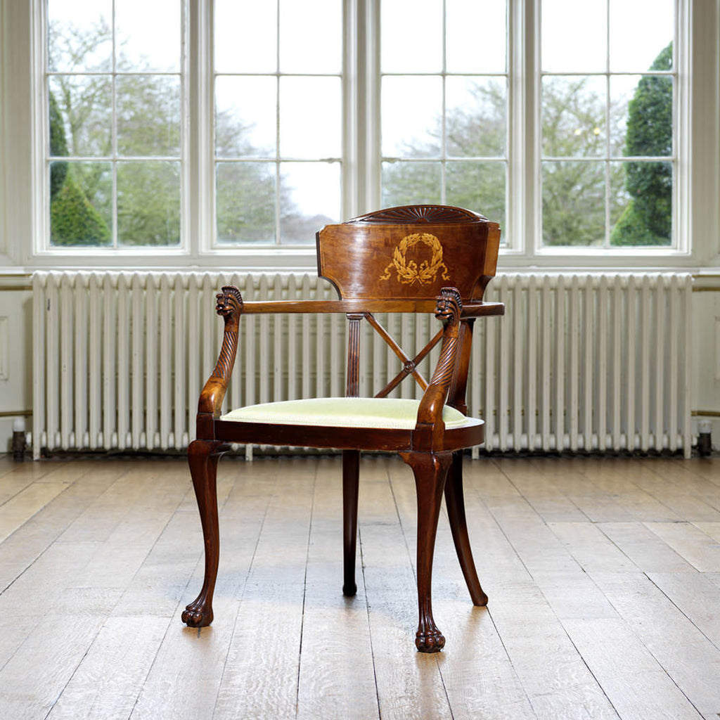 19th Century Mahogany Elbow Chair