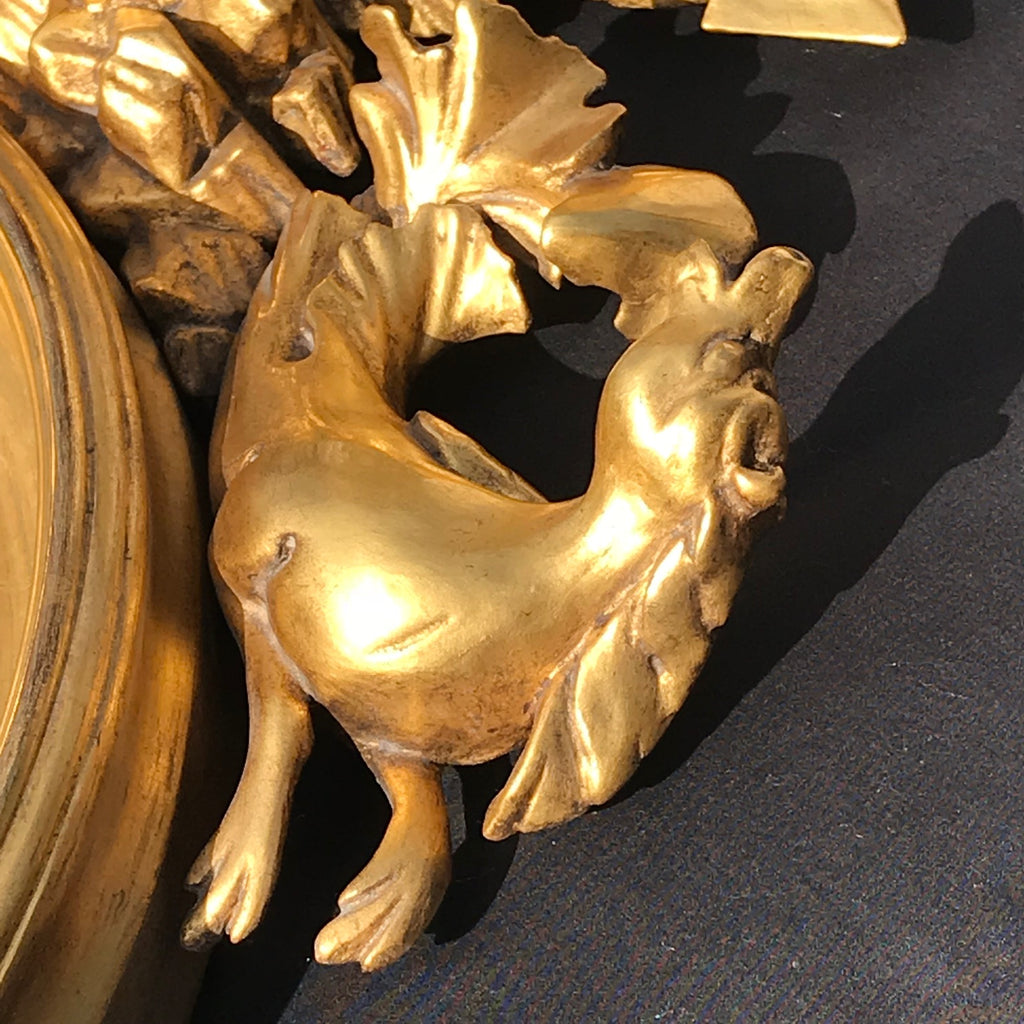 Regency Carved & Gilded Convex Mirror - Detail View - 5