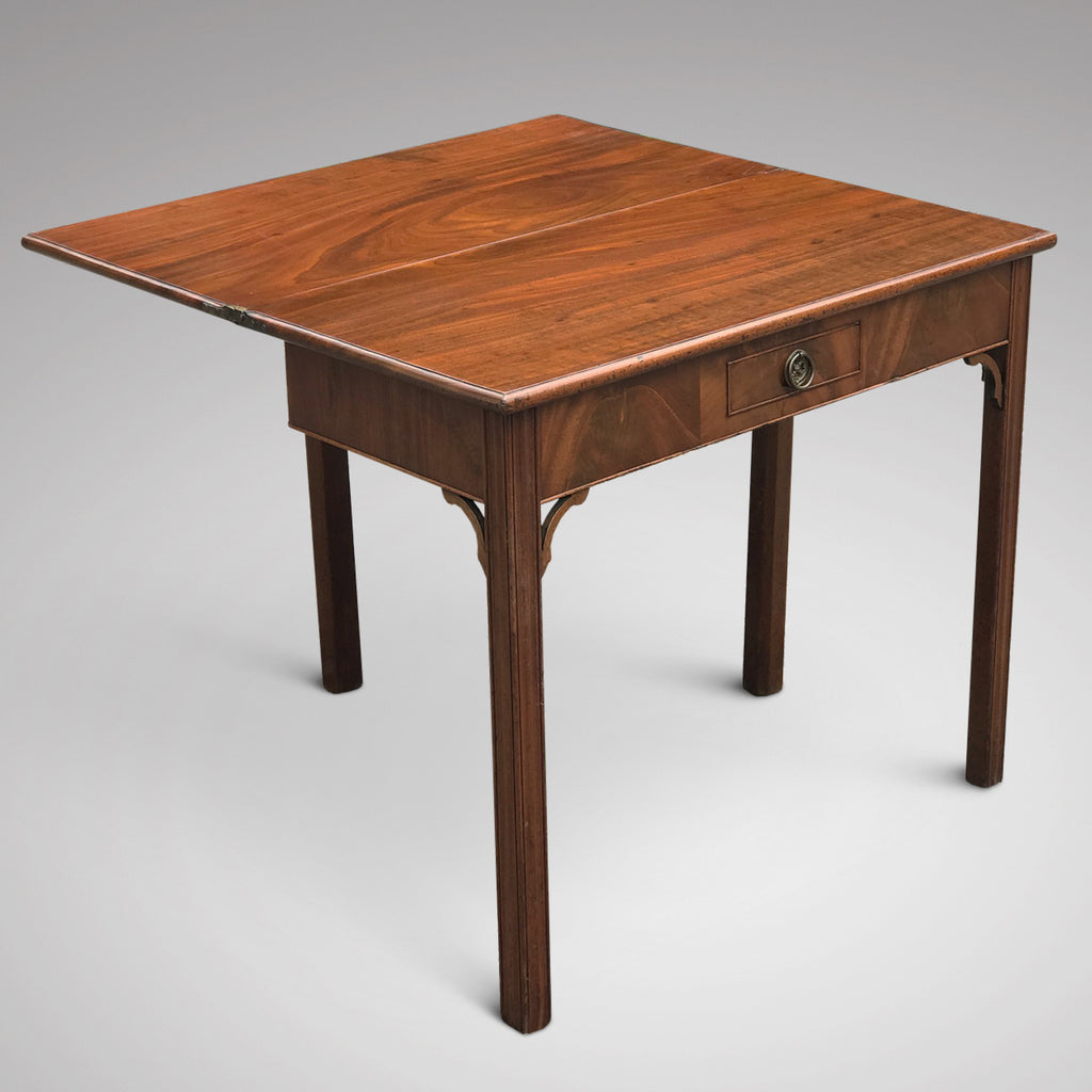 George III Mahogany Fold Over Tea Table - Main View - 3