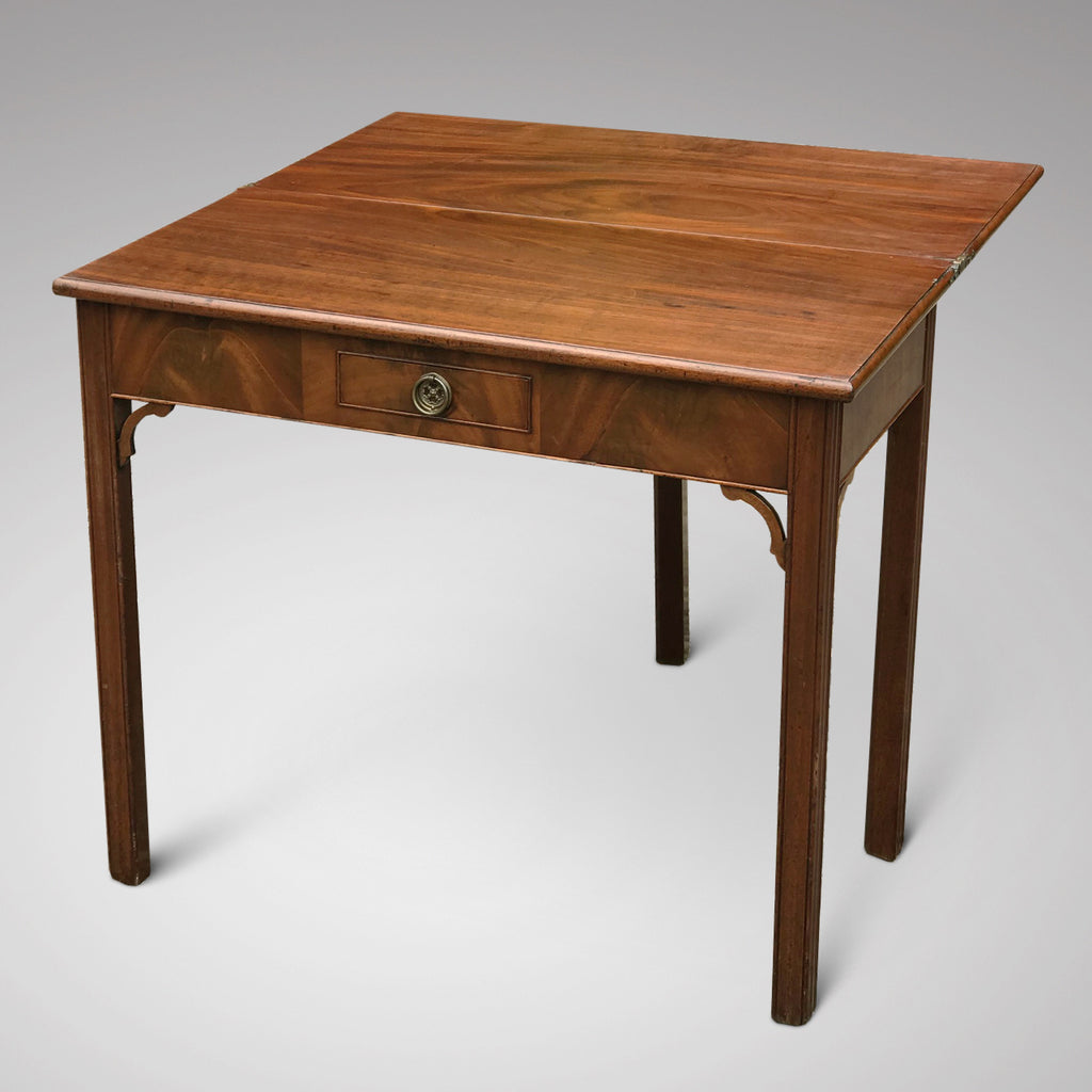 George III Mahogany Fold Over Tea Table - Main View - 4